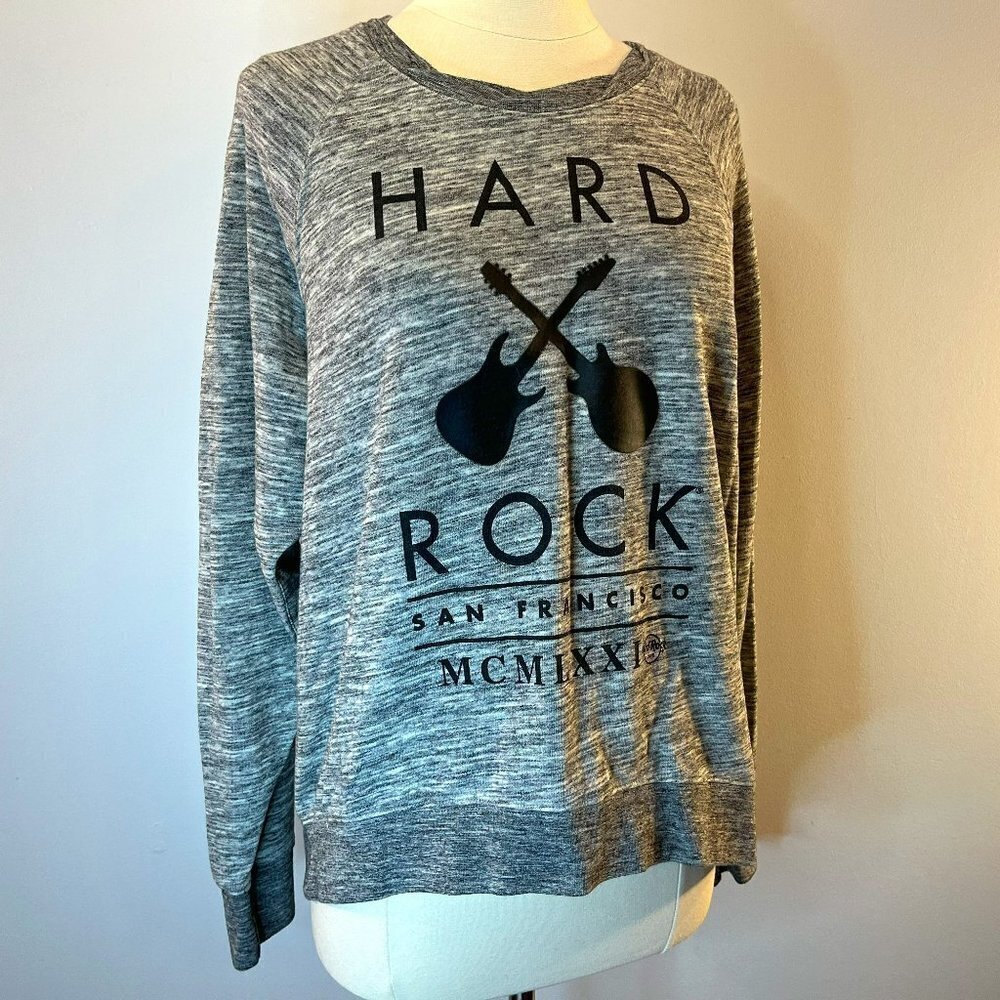 Hard Rock Cafe San Francisco Women's Grey Sweater - Size XL
